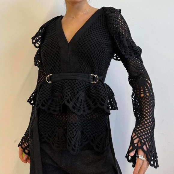 Black Self -Portrait Sweater Shirt - Picture 9 of 9